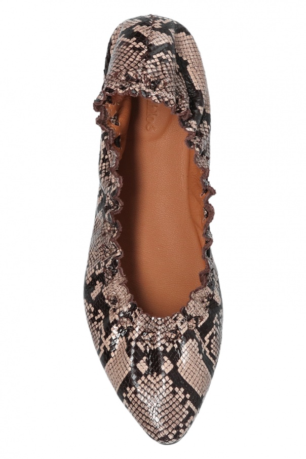 Chloe hot sale snakeskin flats